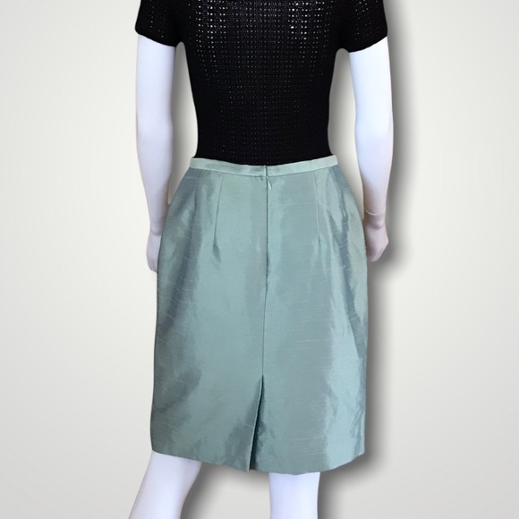 Vintage Zion New York Shantung Skirt Light Green - Picture 4 of 7